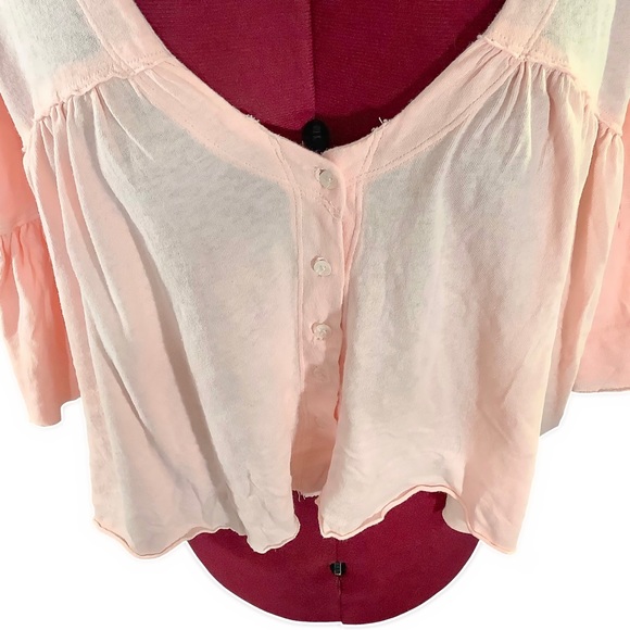 ๐HP๐๐ทNWT ๐ธFREE PEOPLE Sweet Little Button Tee - Picture 6 of 8